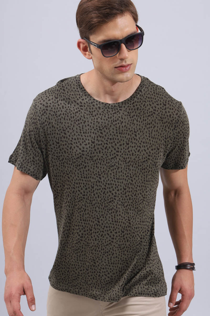 Grey Print T-Shirt