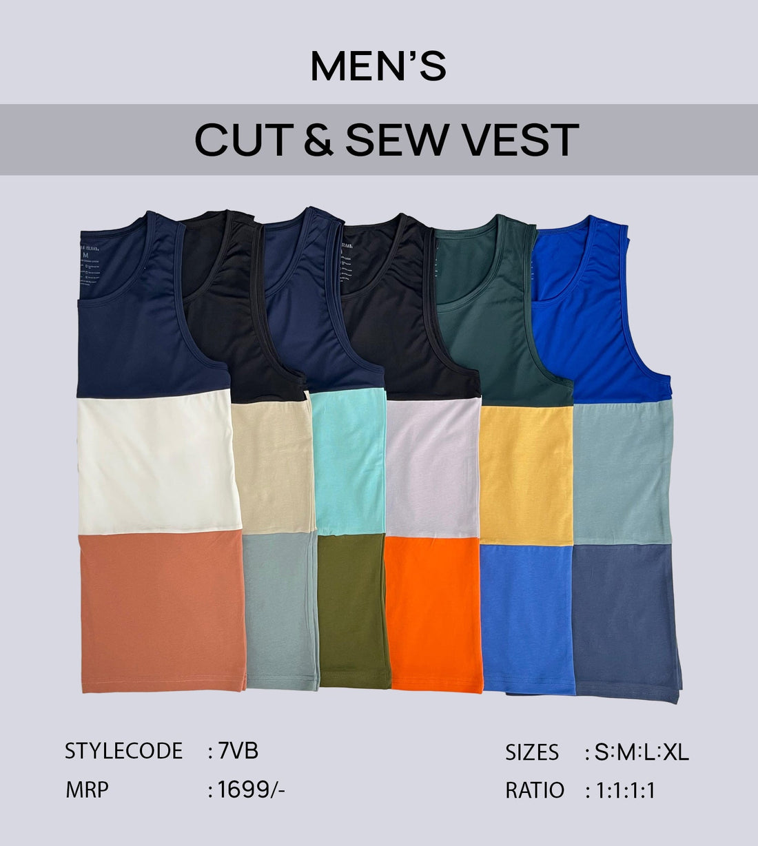 Cut & Sew Vest (Pack of 2)