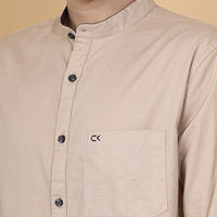Cream  Plain  Shirt