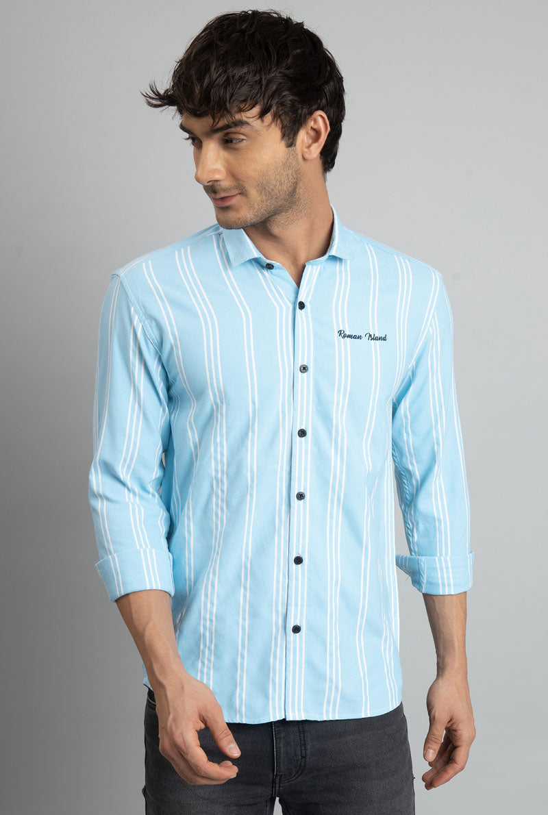 Sky Blue Stripes Shirt