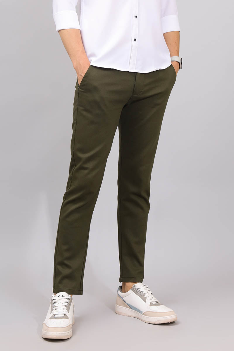 Green Plain Trouser