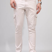 Cream Plain Trouser