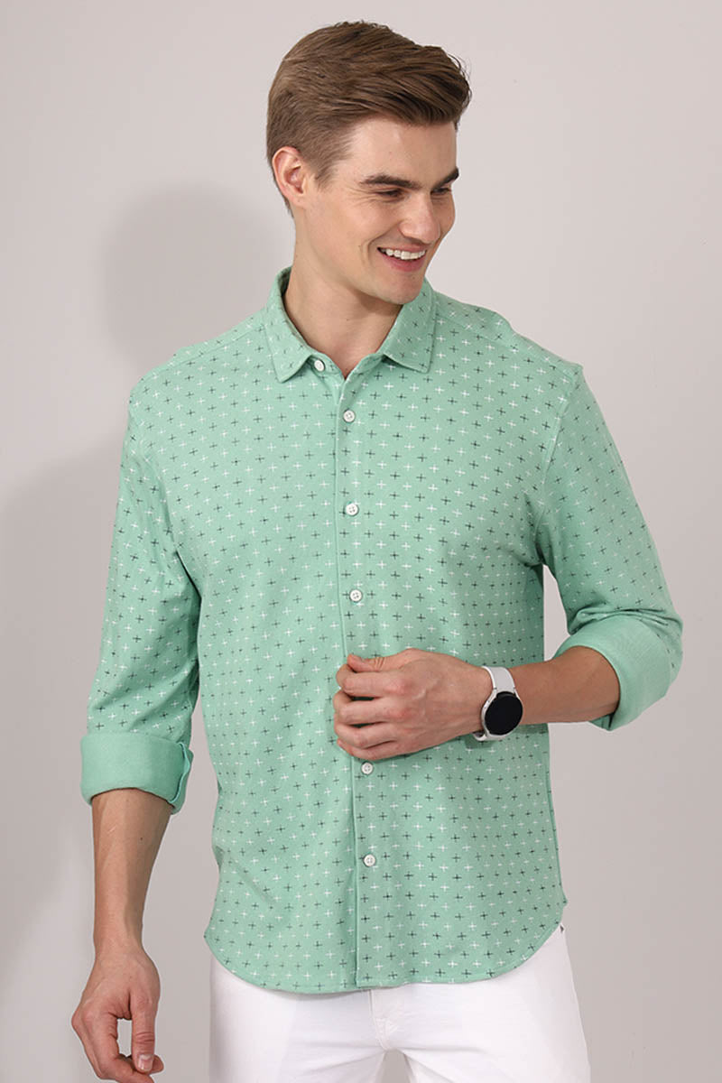 Green Print Shirt