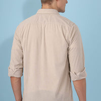 Cream Plain Shirt 0