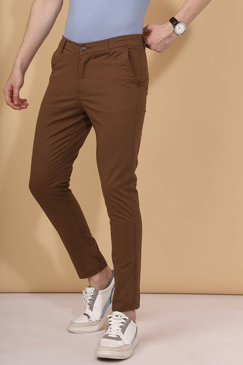 Brown  Plain  Trouser
