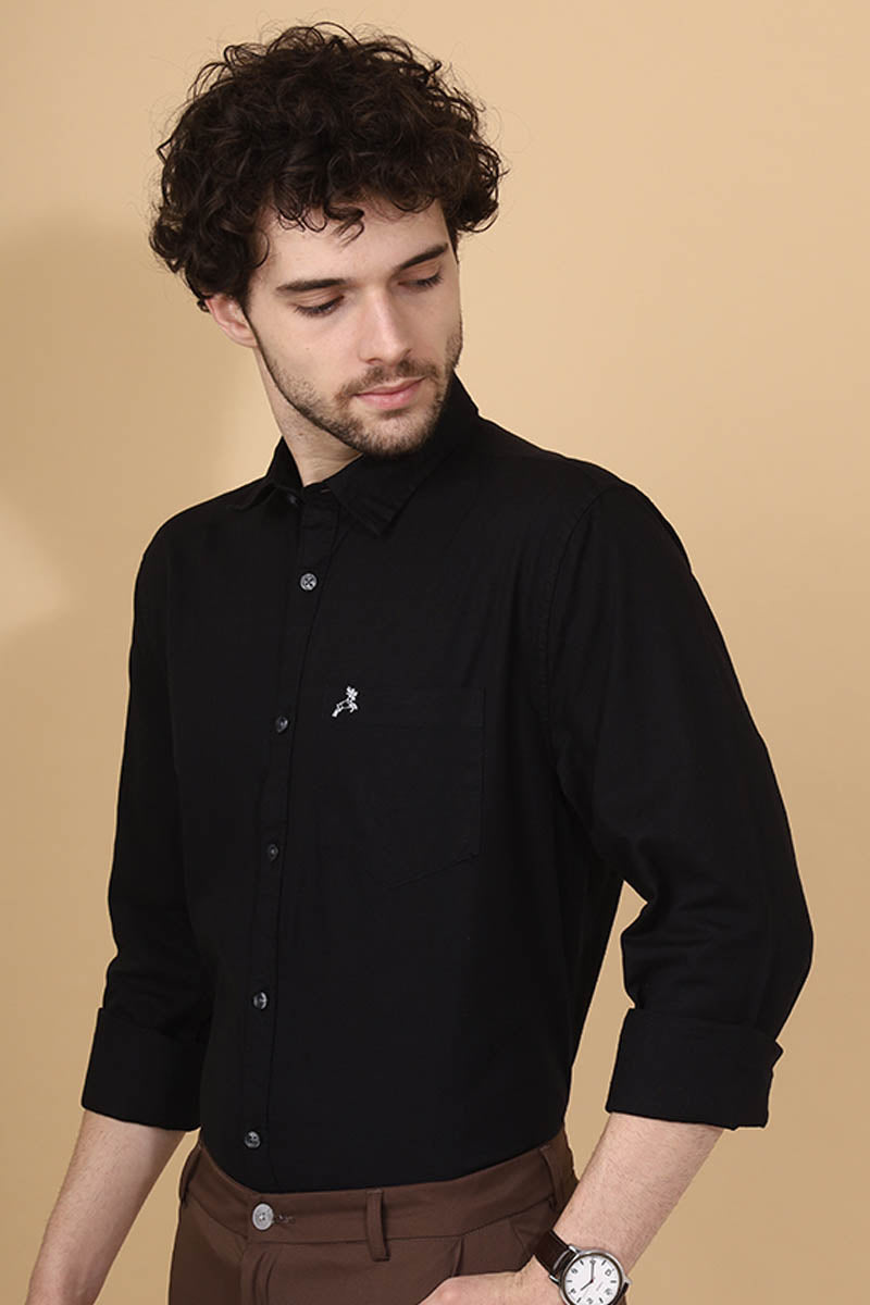 Black Plain  Shirt