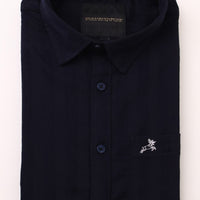 NavyBlue  Plain  Shirt