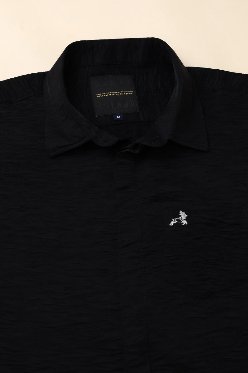 Black Plain  Shirt