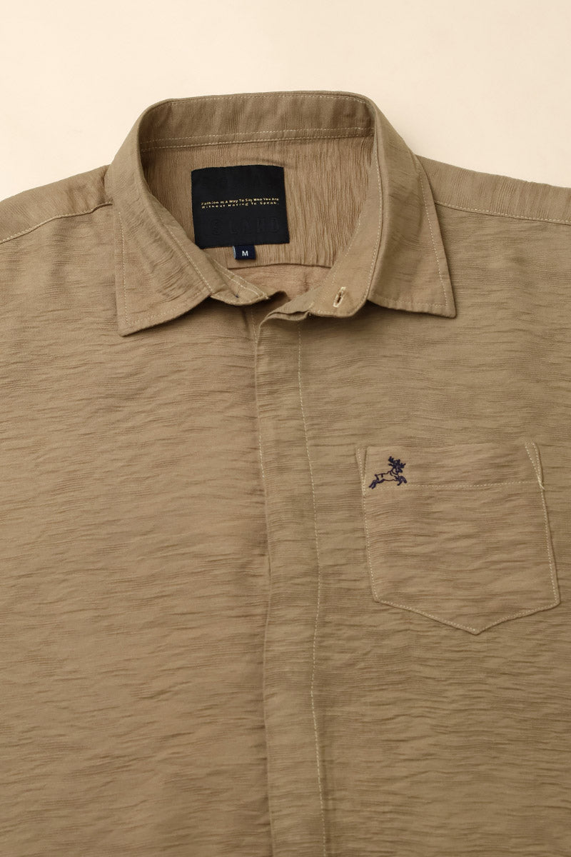 Brown Plain  Shirt