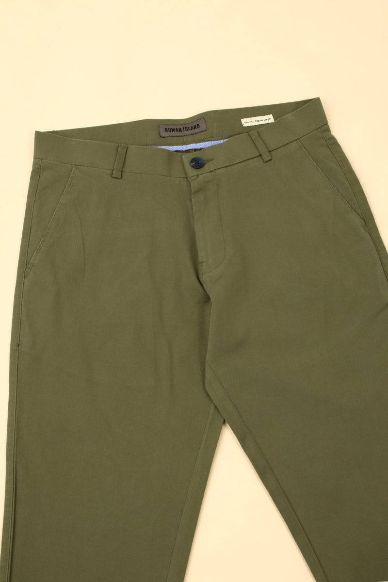 Green  Plain  Trouser
