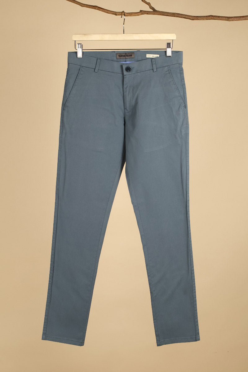 Blue Plain Trouser