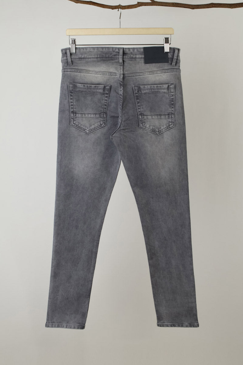 Grey  Plain  Jeans