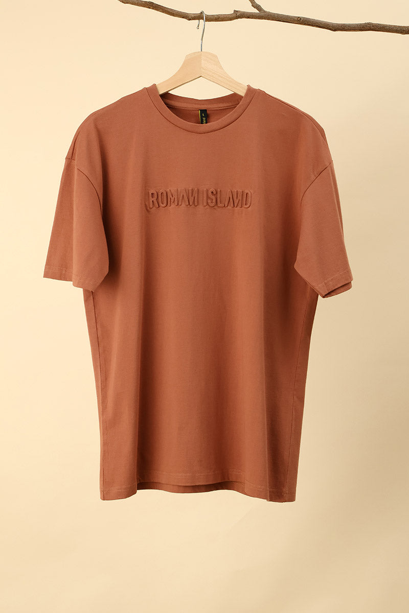 Orange  Plain  T-Shirt
