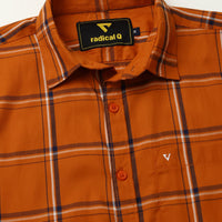 Orange Checks Shirt