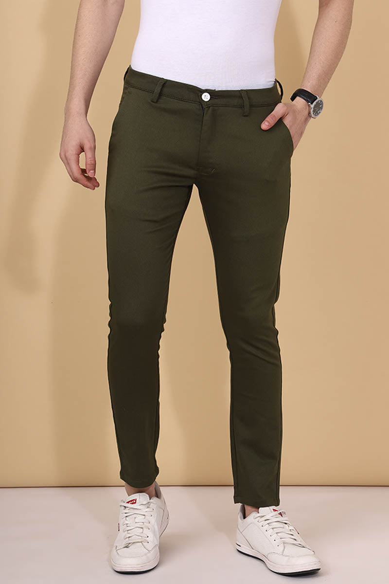 Green Plain Trouser