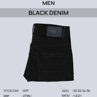 Men Black Denim
