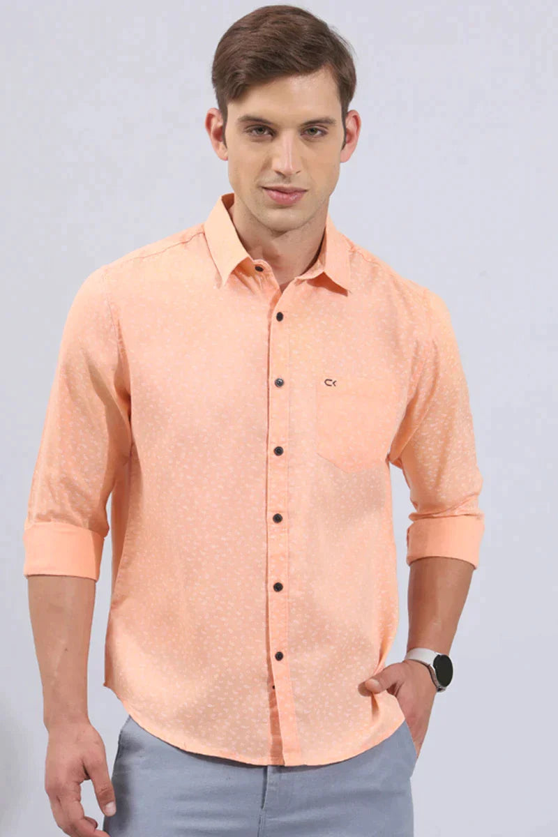 Orange Print Shirt