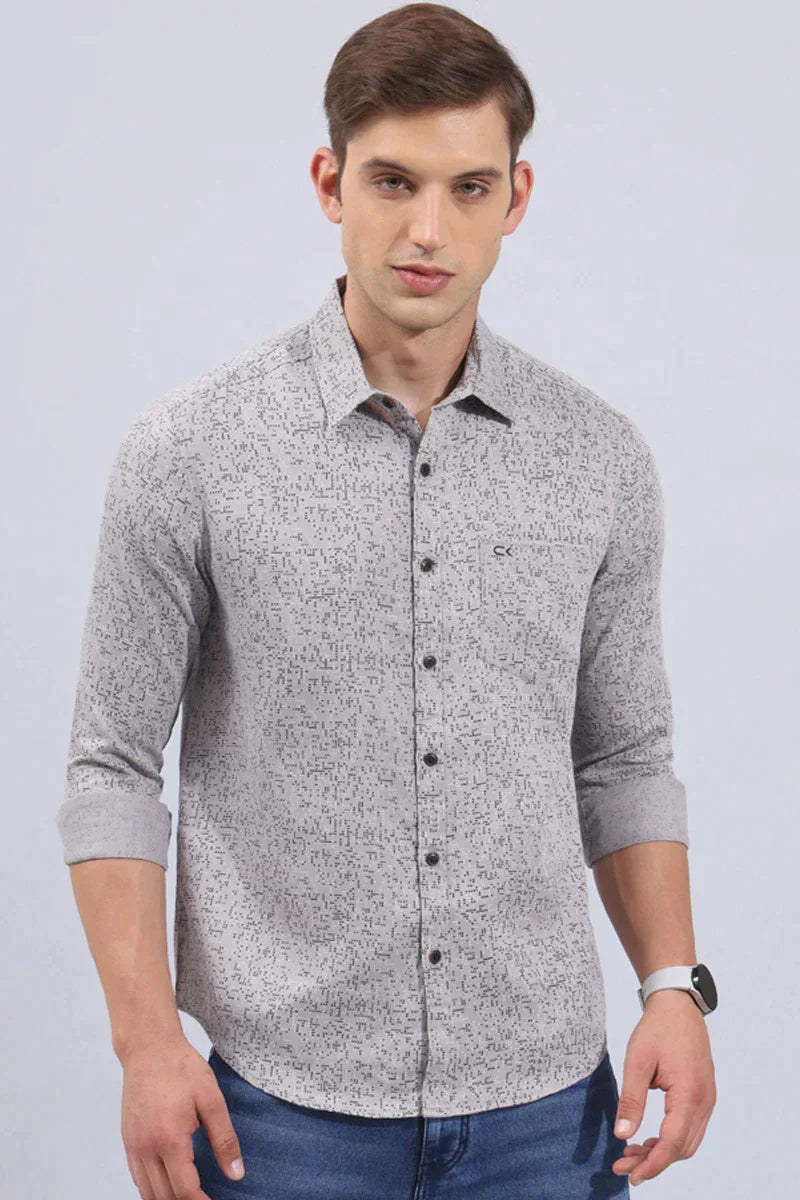 Grey Print Shirt