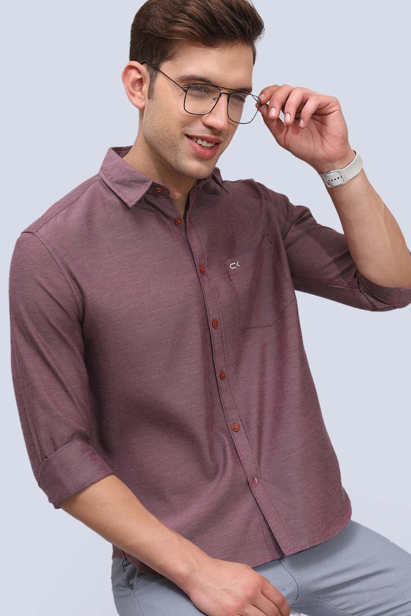 Maroon Plain Shirt