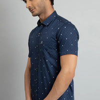 Navy Blue Print Shirt