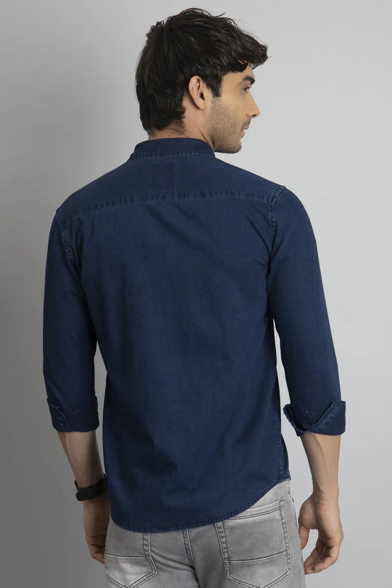 Blue Denim Plain Shirt