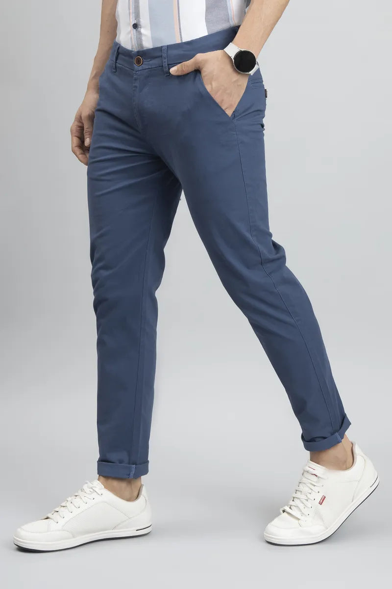 Blue Casual Trouser