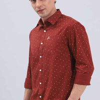 Maroon Print Shirt