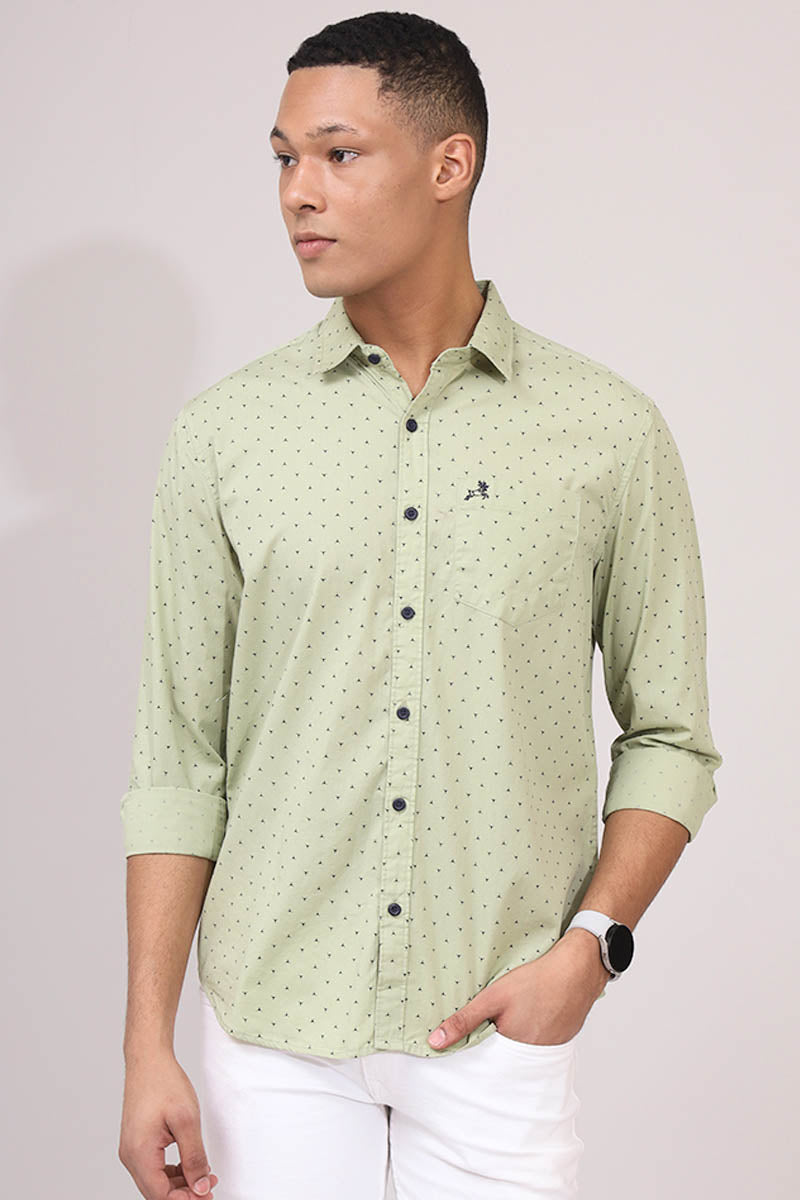 Green Print Shirt